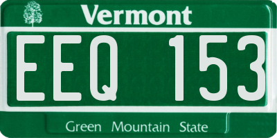 VT license plate EEQ153