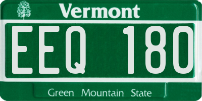 VT license plate EEQ180