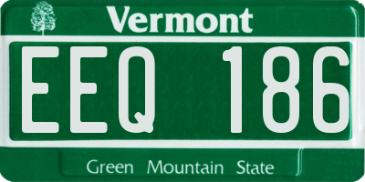 VT license plate EEQ186