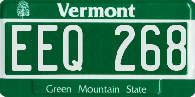 VT license plate EEQ268