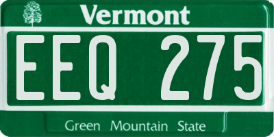 VT license plate EEQ275