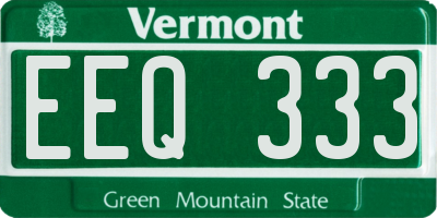 VT license plate EEQ333