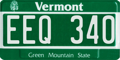 VT license plate EEQ340