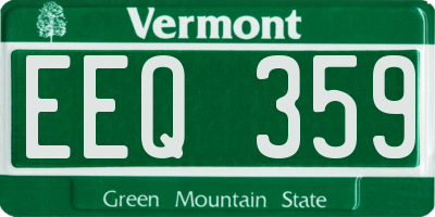 VT license plate EEQ359