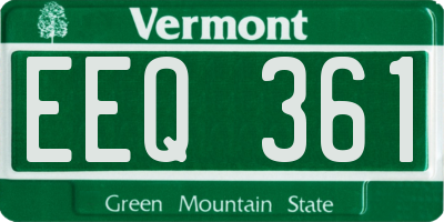 VT license plate EEQ361
