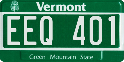 VT license plate EEQ401