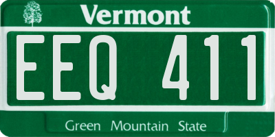 VT license plate EEQ411