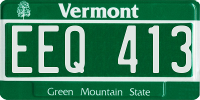 VT license plate EEQ413