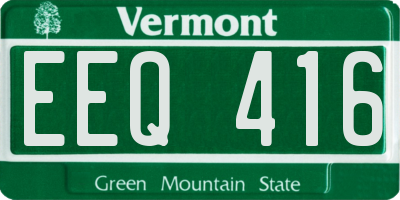 VT license plate EEQ416