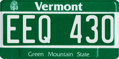 VT license plate EEQ430