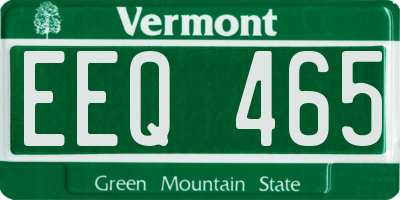 VT license plate EEQ465