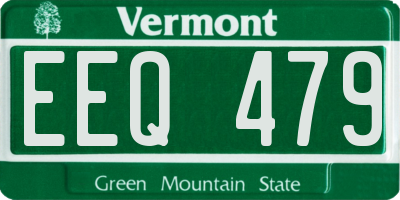 VT license plate EEQ479
