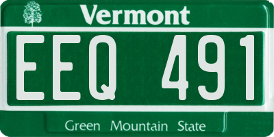 VT license plate EEQ491