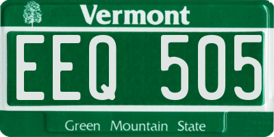 VT license plate EEQ505