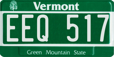 VT license plate EEQ517