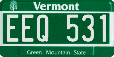 VT license plate EEQ531
