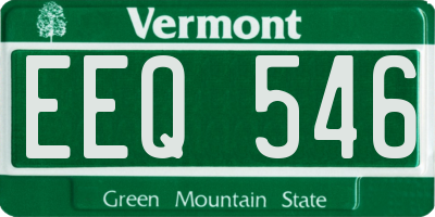 VT license plate EEQ546
