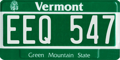 VT license plate EEQ547