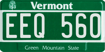 VT license plate EEQ560