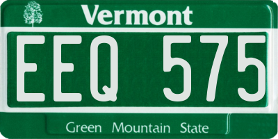 VT license plate EEQ575