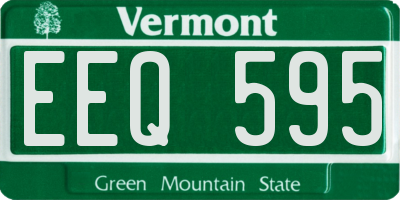 VT license plate EEQ595