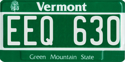VT license plate EEQ630