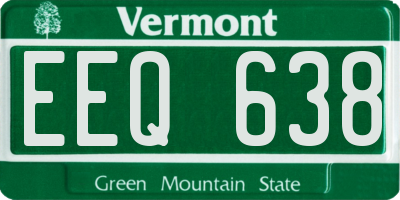 VT license plate EEQ638