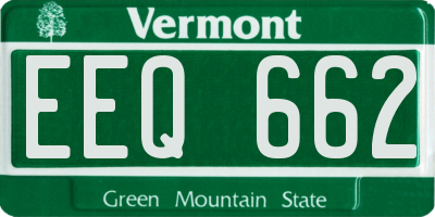VT license plate EEQ662
