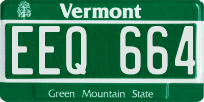 VT license plate EEQ664