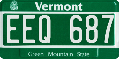 VT license plate EEQ687