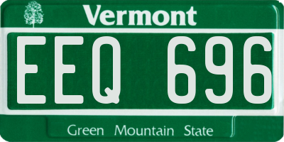 VT license plate EEQ696