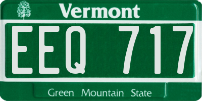 VT license plate EEQ717