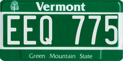 VT license plate EEQ775