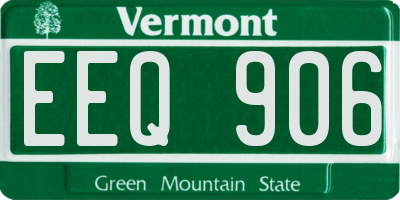 VT license plate EEQ906