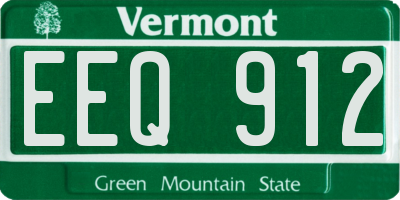 VT license plate EEQ912