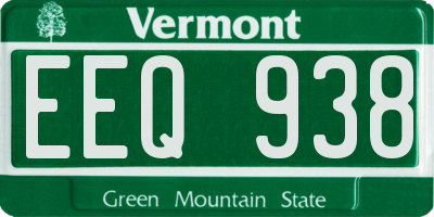 VT license plate EEQ938