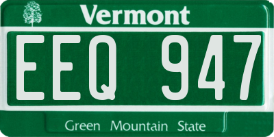 VT license plate EEQ947