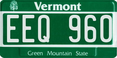 VT license plate EEQ960