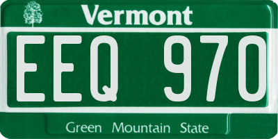 VT license plate EEQ970