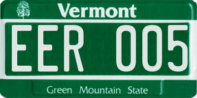 VT license plate EER005