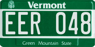 VT license plate EER048