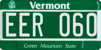 VT license plate EER060