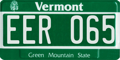 VT license plate EER065