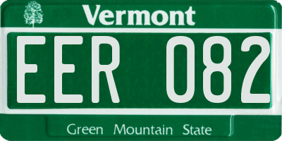 VT license plate EER082