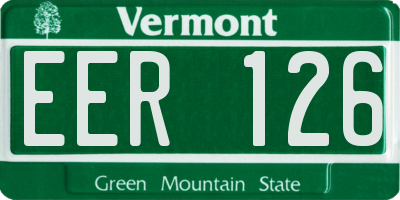 VT license plate EER126