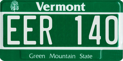 VT license plate EER140
