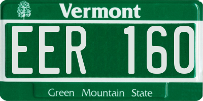 VT license plate EER160