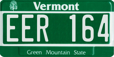 VT license plate EER164