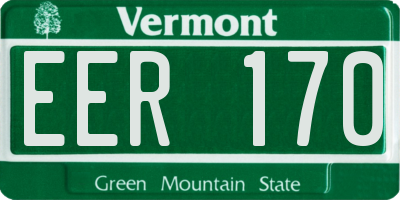 VT license plate EER170