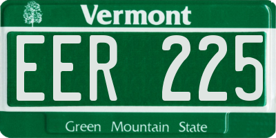 VT license plate EER225